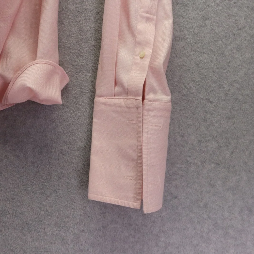 Banana Republic Shirt Mens Medium Slim Fit French Cuff Button Pink‎ Long Sleeve